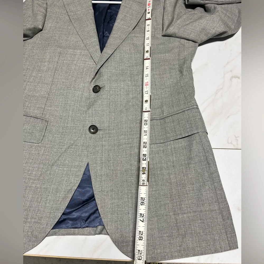 Suitsupply Lazio Single Breasted Light Grey Slim Fit Rustic Tropical Wool 38R